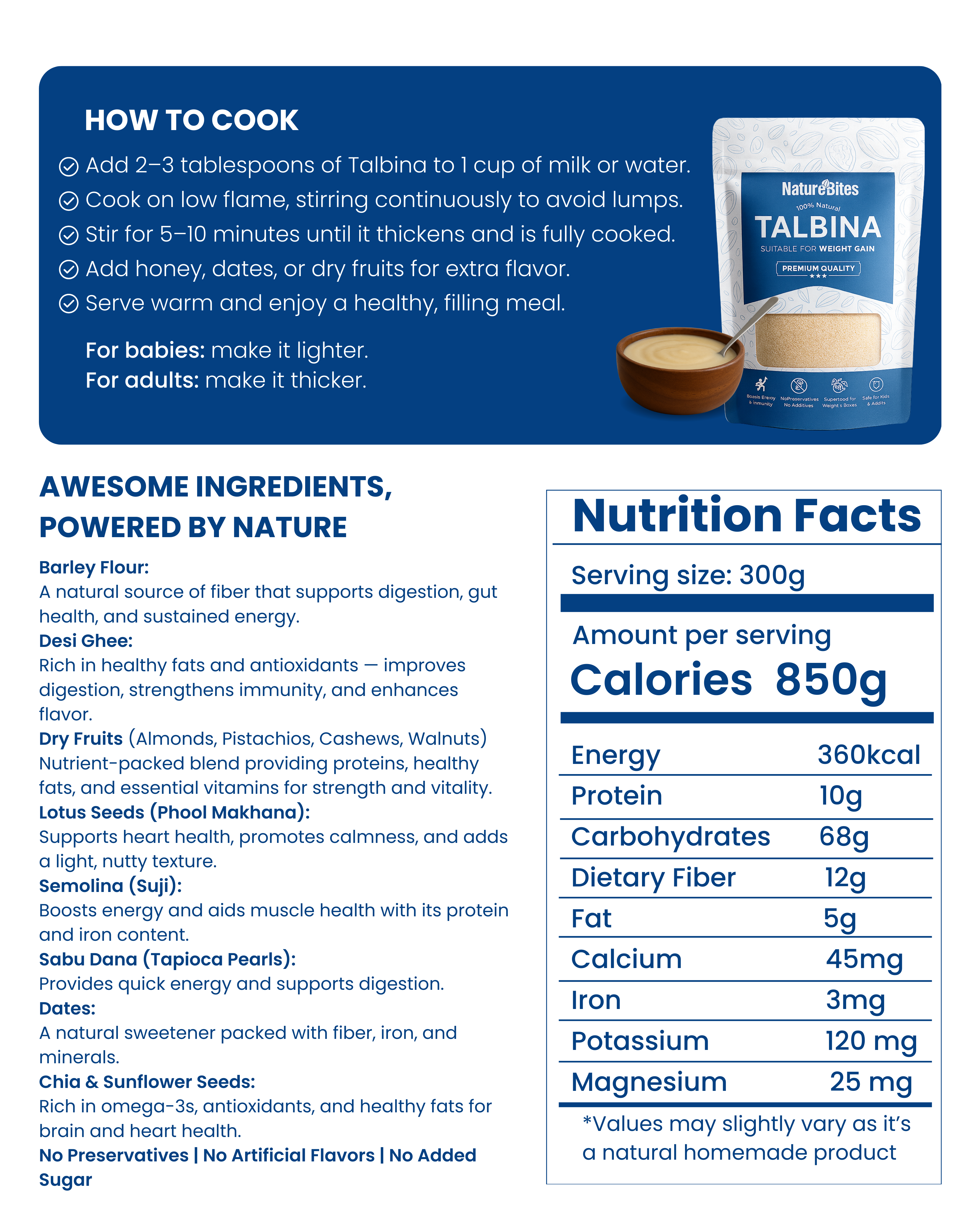 Talbina - For Weight Gain (300gm)